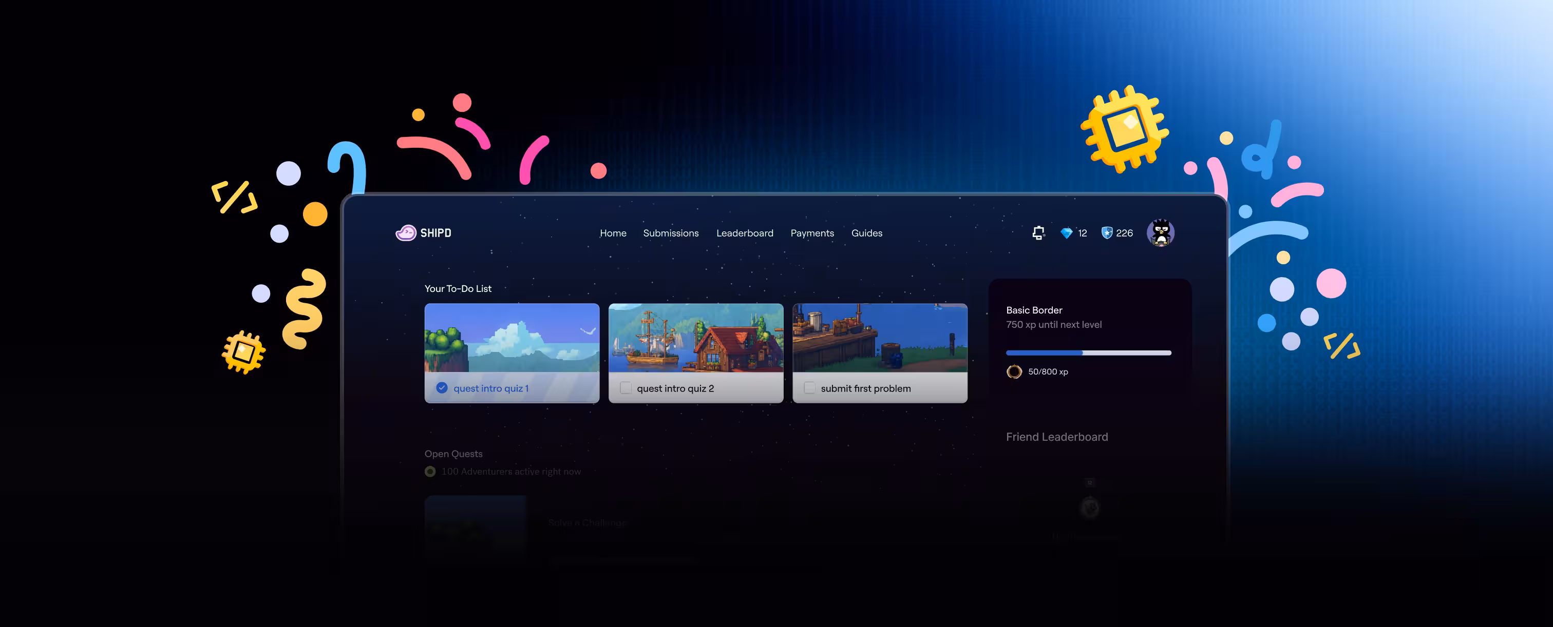 Shipd mockup desktop view